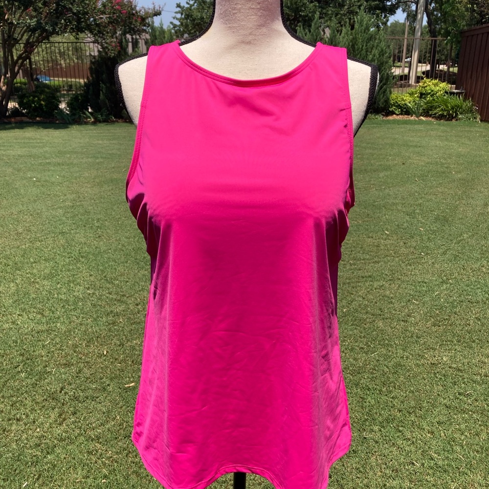 Lands' End Swim Tankini Bright Pink